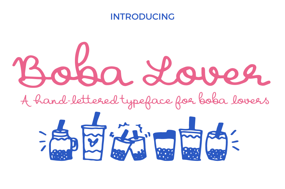 Boba Lover Font: Cute Script Typography for Web Design