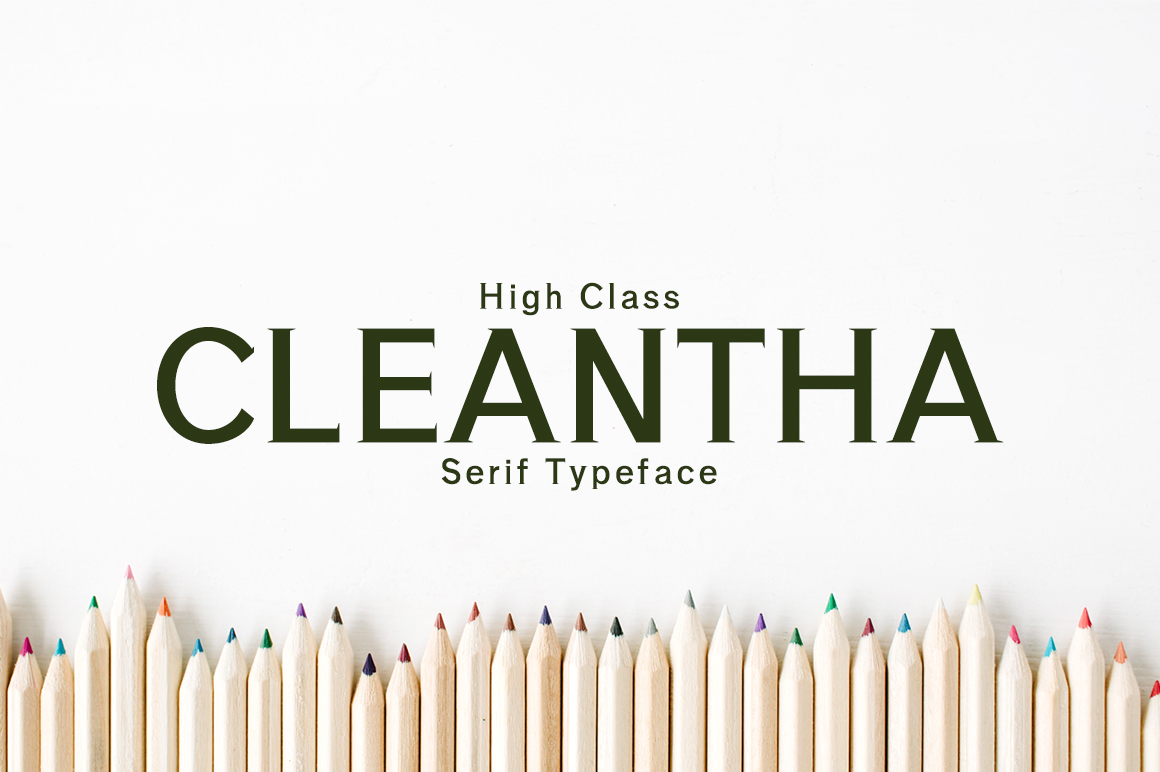 Cleantha Serif Typeface for Modern Brand Identity Design