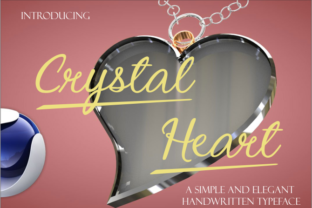 Crystal Heart Font Review for Handmade Product Design