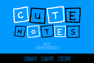 Cute Notes: A Playfully Decorative Font for Creative Projects