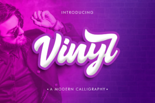 Vinyl Font: Bold Script Typography for Small Business Branding
